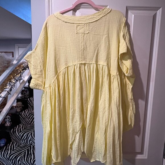 Free People Sugar Rush Babydoll top minted lemonade - Picture 4 of 4